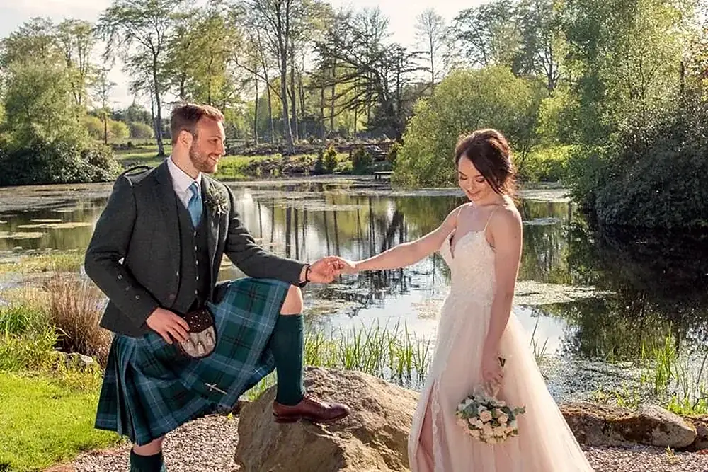 Wedding in Mains Highlandwear Highland dress