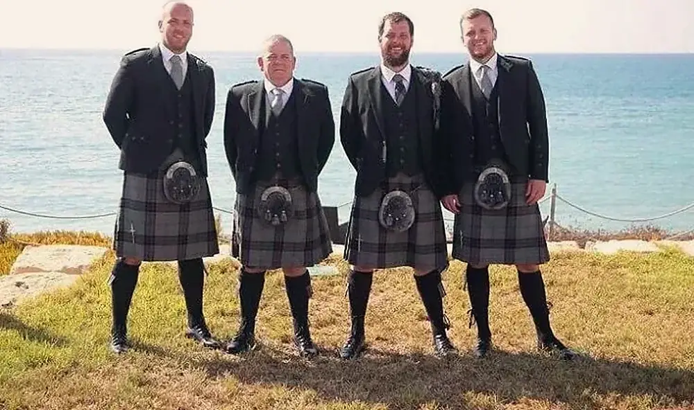 Groomsmen in Mains Highlandwear Highland dress